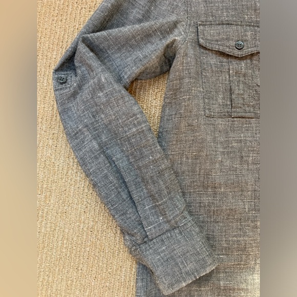 Theory grey linen long sleeve henley, size small, great condition - Picture 4 of 10